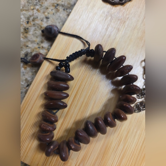 Brown Jewelry Set With Stones - Picture 3 of 4